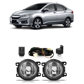 Farol Milha Auxiliar City 2015 2016 2017 2018 2019 Completo Lente Lisa Vidro Foco Manual