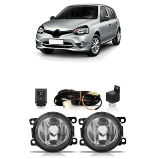 Farol Milha Auxiliar Clio 2013 2014 2015 2016 Completo Lente Lisa Vidro Foco Manual