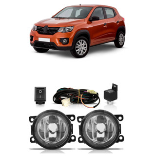 Farol Milha Auxiliar Kwid 2017 2018 2019 2020 2021 2022 Completo Lente Lisa Vidro Foco Manual