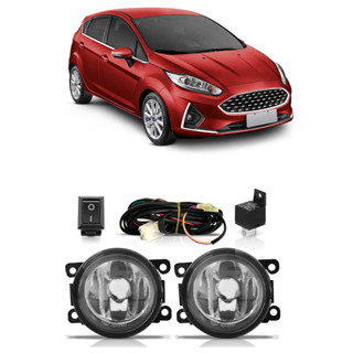 Farol Milha Auxiliar Fiesta 2010 2011 2012 2013 2014 2015 2016 2017 2018 2019 Completo Exceto Modelo SE Lente Lisa Vidro Foco Manual