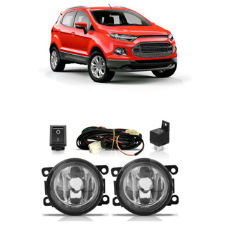 Farol Milha Auxiliar Ecosport 2013 2014 2015 2016 2017 Completo Lente Lisa Vidro Foco Manual