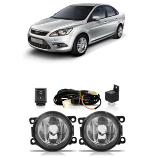 Farol Milha Auxiliar Focus 2009 2010 2011 2012 2013 2014 2015 Completo Lente Lisa Vidro Foco Manual