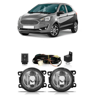 Farol Milha Auxiliar Ka 2012 2013 2014 2015 2016 2017 2018 2019 2020 Completo Lente Lisa Vidro Foco Manual