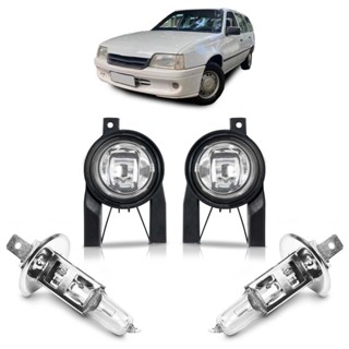 Kit Farol Milha Auxiliar + Lâmpada H1 Ipanema 1996 1997 1998 Lente Lisa Vidro