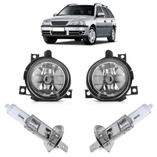 Kit Farol Milha Auxiliar + Lâmpada H3 Parati 2006 2007 2008 2009 2010 2011 2012 2013 Lente Lisa Vidro
