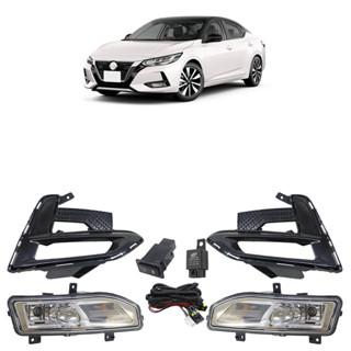Kit Farol Milha Auxiliar Completo Sentra 2022 Preto Liso