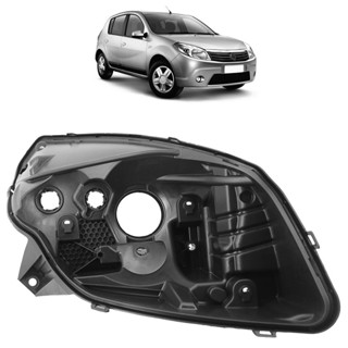 Carcaça Farol Principal Sandero 2007 2008 2009 2010 2011 Foco Simples