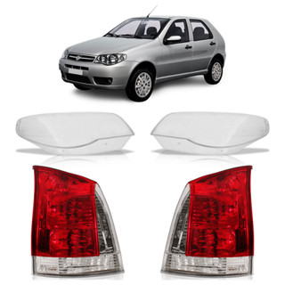 Kit Palio Economy 2011 2012 2013 2014 2015 2016 2017 Par Lente do Farol Dianteiro + Par Lanterna Traseira Bicolor
