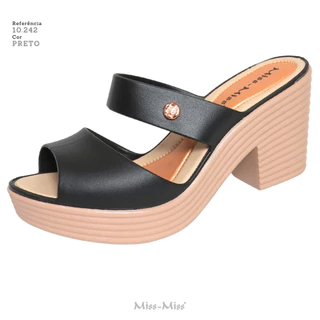 Sandália Feminina Tamanco Basic Sola Alta Miss Ref 10242