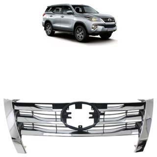Grade Central Hilux Sw4 2016 2017 2018 2019 2020 Preto Moldura Cromada