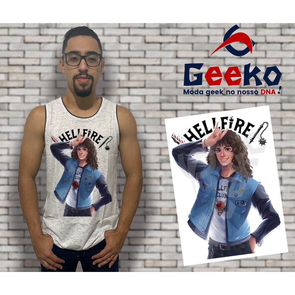 Regata Geek Stranger Things - Eddie Munson - Hellfire Club - All Geek ...