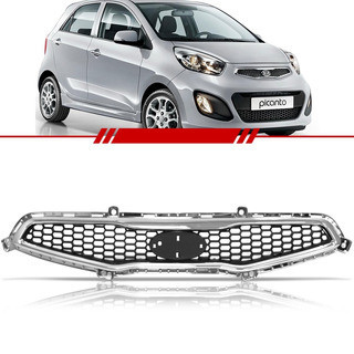 Grade Dianteira Picanto 2012 2013 2014 Cromada Com Preto