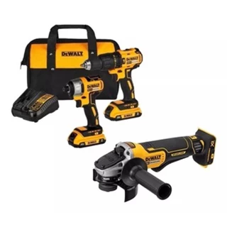 Kit Furadeira Impacto Dcd7781 + Parafusadeira Dcf7871 + Lixadeira DCG413 DEWALT