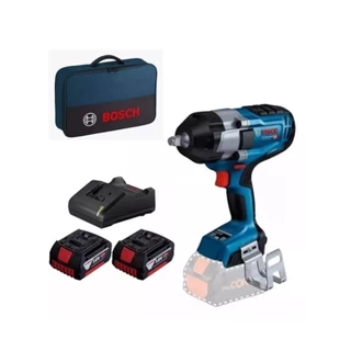 Chave De Impacto Biturbo Gds 18v-1000 Bosch + 2 Baterias 4ah + Carregador Bivolt + Bolsa