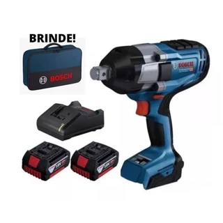 Chave De Impacto 3/4 Biturbo Gds 18v 1050h BOSCH + 2 Baterias 4ah + Carregador Bivolt