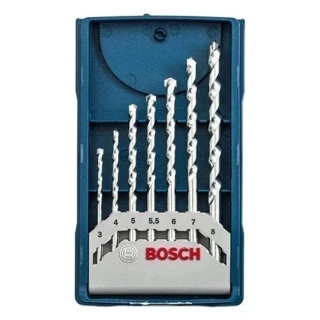 Jogo De Brocas Para Concreto Bosch Mini X-line 3-8mm 7 Peça