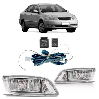 Kit Farol De Milha Auxiliar Corolla 2005 2006 2007 2008 Completo Botão Universal