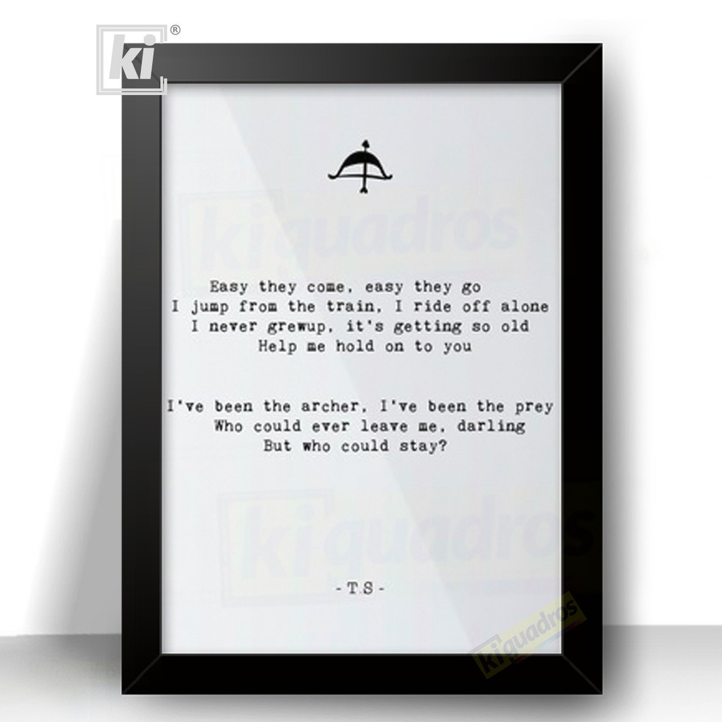 Quadro decorativo the archer taylor swift 32x44cm shopee brasil