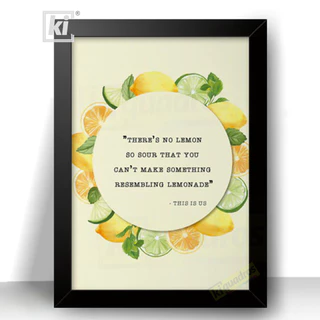 Quadro Decorativo This Is Us Limao Serie 32x44cm