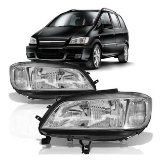 Farol Dianteiro Zafira 2001 2002 2003 2004 2005 2006 2007 2008 2009 2010 2011 2012 Máscara Cromada Regulagem Elétrica