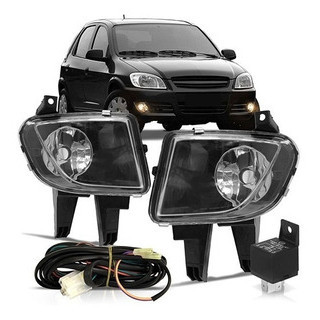 Kit Farol Milha Celta 2007 2008 2009 2010 2011 2012 2013 Prisma Botão Universal