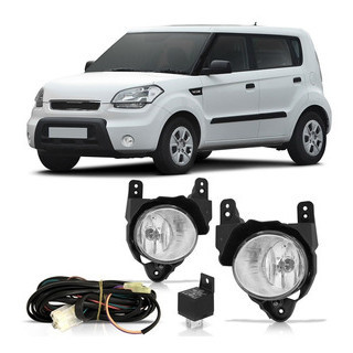 Kit Farol de Milha Auxiliar Soul 2009 2010 2011 Botão Modelo Universal