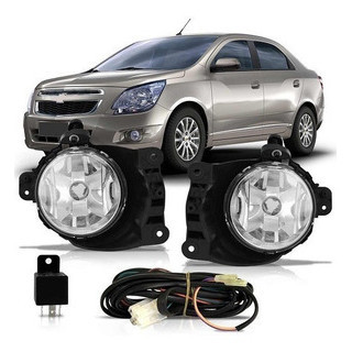 Kit Farol de Milha Auxiliar Cobalt Sonic Onix Spin 2012 2013 2014 2015 2016 Botão Universal