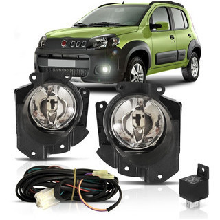 Kit Farol de Milha Auxiliar Uno Way Vivace Attractive 2010 2011 2012 2013 2014 2015 2016