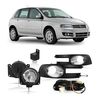 Kit Farol de Milha Auxiliar Stilo 2008 2009 2010 2011 Botão Universal