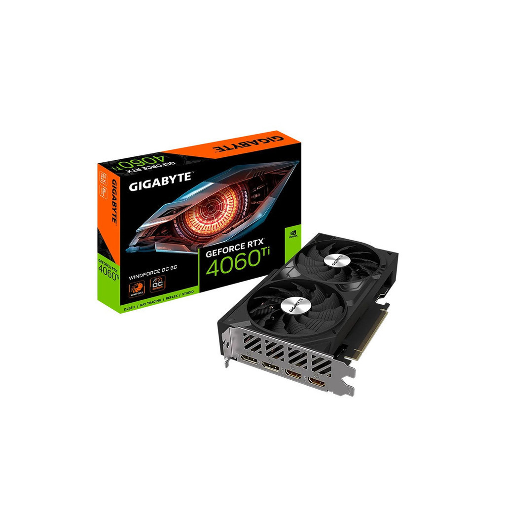 Placa de vídeo Nvidia Gigabyte Windforce GeForce RTX 40 Series RTX 4060 Ti GV-N406TWF2OC-8GD OC Edition 8GB