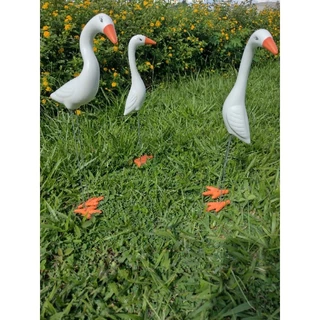 Kit 2 Trio de Garças para Decorar Jardim 6 peças *SUPER REALISTA*