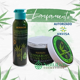 Kit Gel + Óleo Massageador CBA Enriquecido com Extrato de Bambu