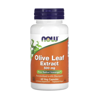 Extrato Folha de Olive 500mg Now Foods 60 Cáps Importado
