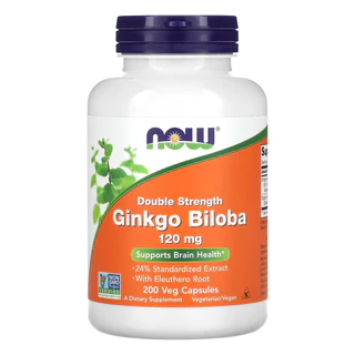 Ginkgo Biloba 120mg Now Foods 200 Cápsulas Importado