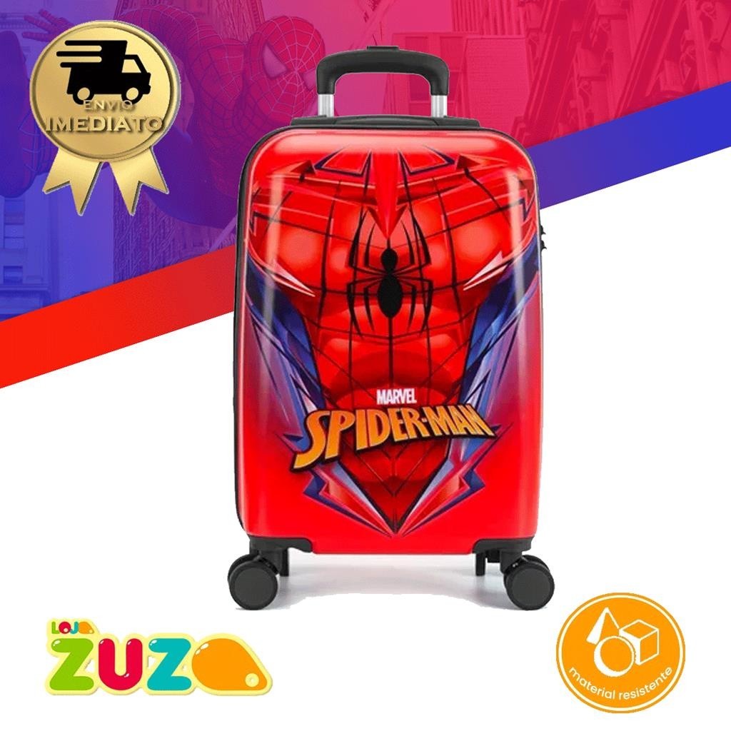 Mala Viagem Rigida Com Rodas 360 Homem Aranha Spider Man Mochila ...