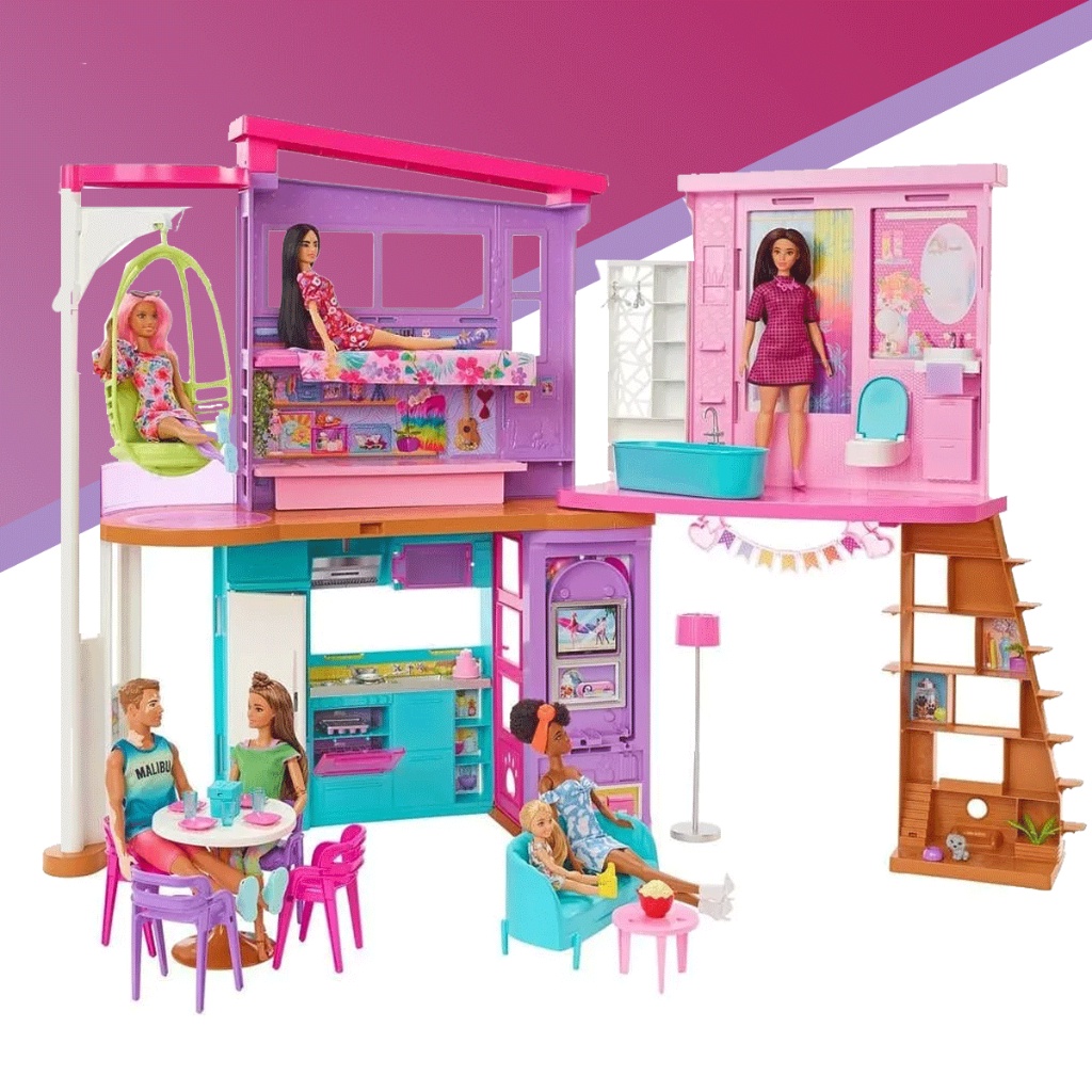 Brinquedo Casa da Barbie Malibu Playset 30 Pecas Mattel | Shopee Brasil
