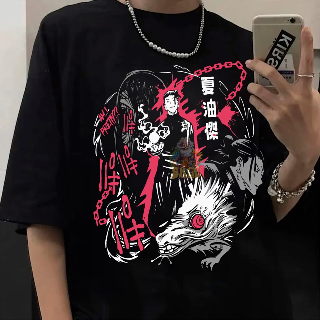 Camiseta Algodao Suguru Geto Cursed Spirit Manipulator Jujutsu Kaisen Unissex