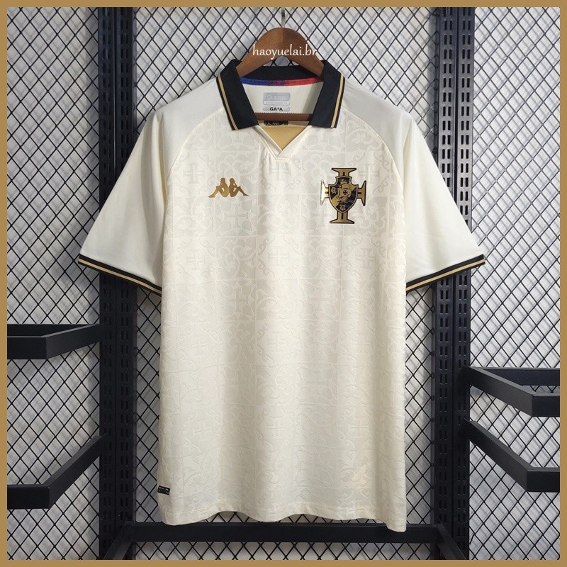 CAMISA DE TIME VASCO BEGE 2024 | Shopee Brasil