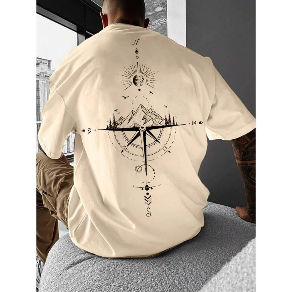 Camisa Camiseta Estampada Rosa dos Ventos 100% Algodão fio 30.1 Penteado Envio Imediato