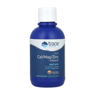 Trace Minerals Calcio Magnésio e Zinco 473 ml Importado