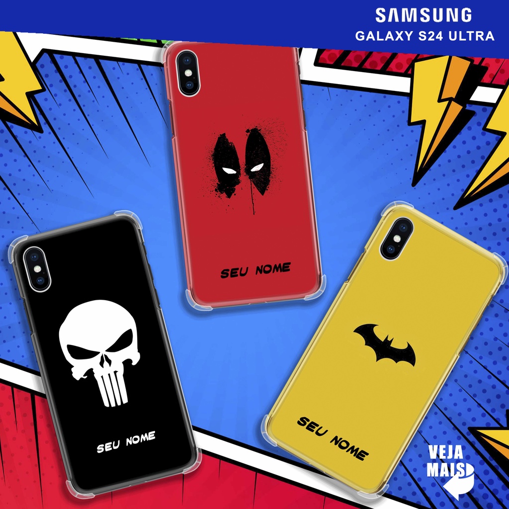 Capa Capinha - Samsung Galaxy S24 Ultra - Heróis Desenho Personalizado