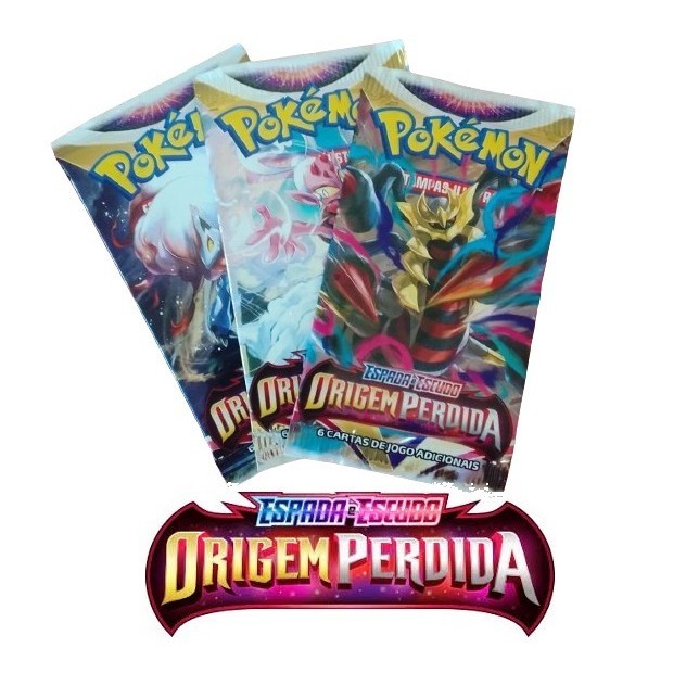 Pokemon TCG 3 Booster Originais lacrados Origem Perdida | Shopee Brasil