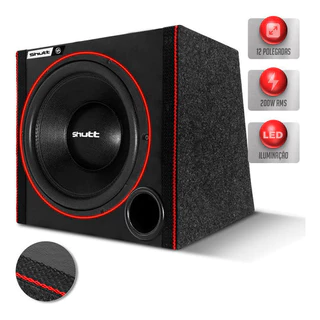 Caixa Som Automotivo Shutt 200w Subwoofer Shutt 12 Pol Led