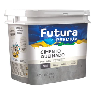 Cimento Queimado 5Kg Cinza Médio - Futura Premium