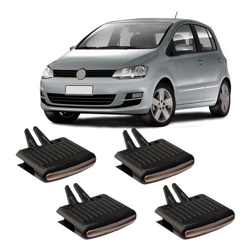 Kit Botão Difusor De Ar Fox Jetta 10 A 14 - Filete Cromado
