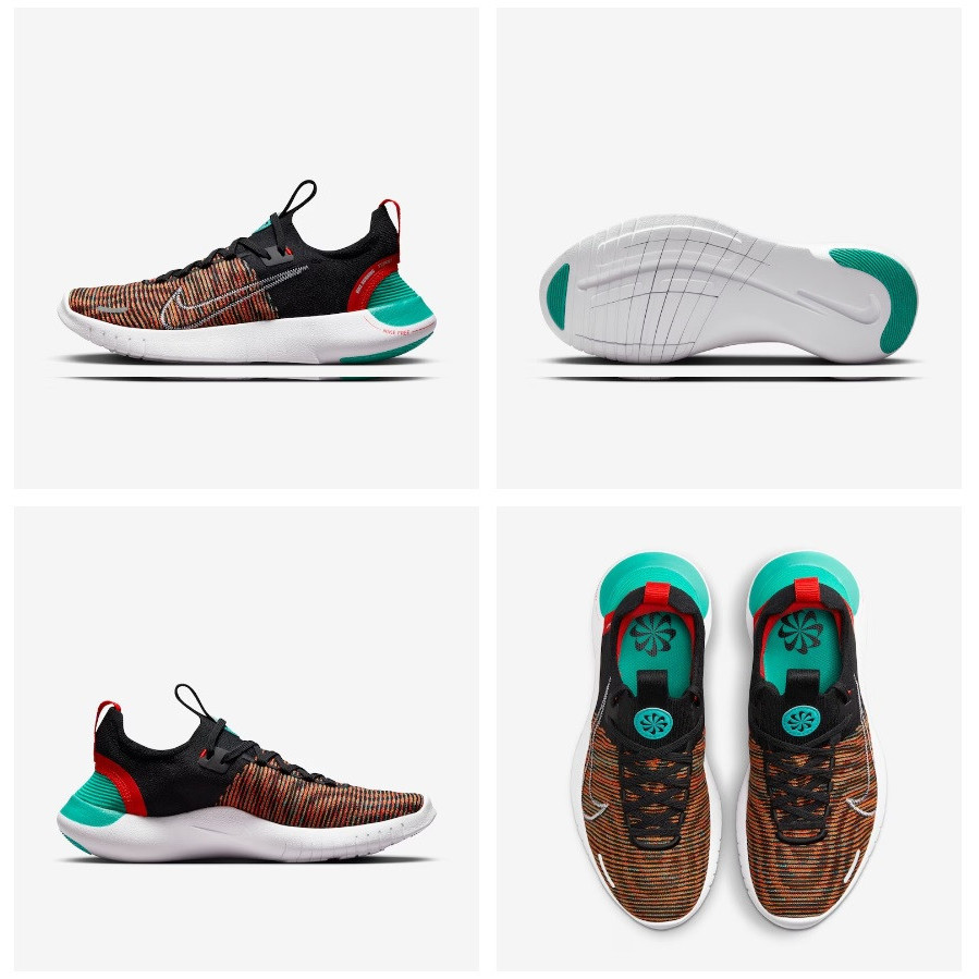 Nike free discount run multicolor