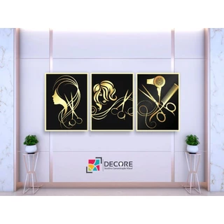 quadro decorativo salão de beleza fashion mulher poderosa auto-estima