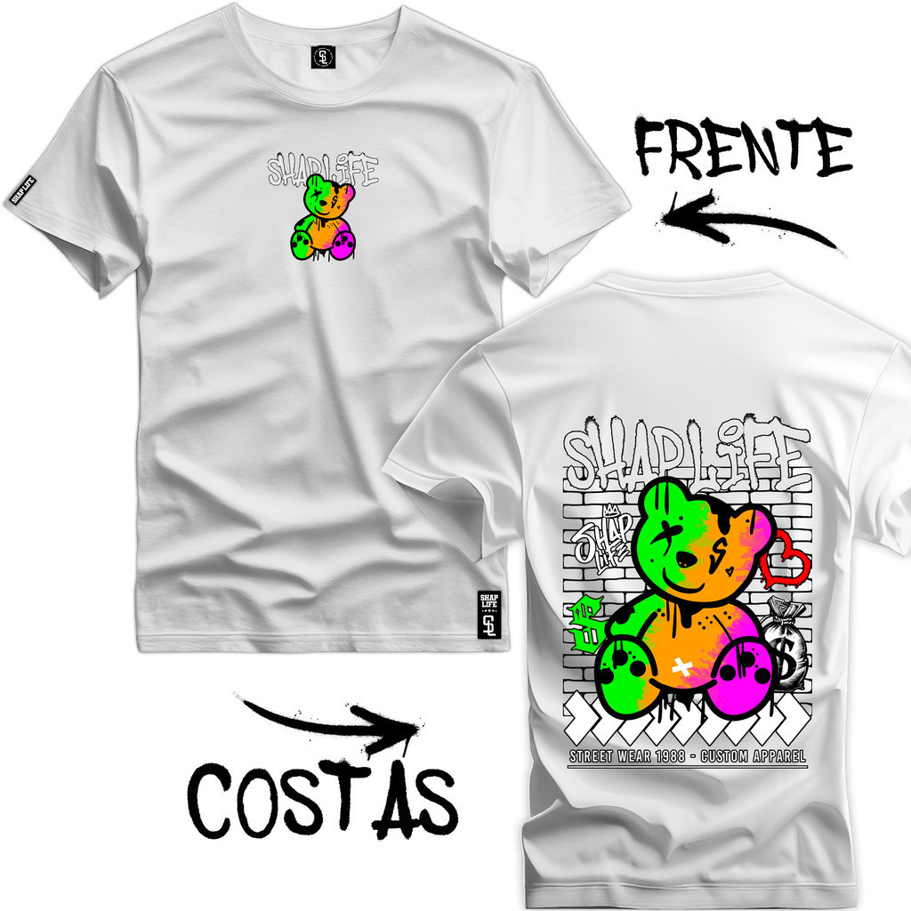 Camisa Estampada 100% Algodão Camiseta Streetwear - 3287