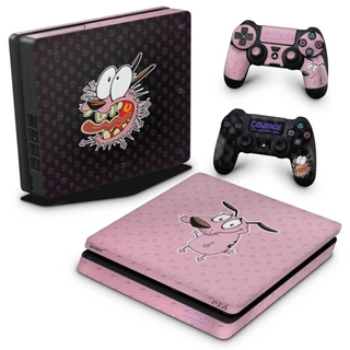 Skin PS4 Slim Adesivo - Coragem O Cão Covarde