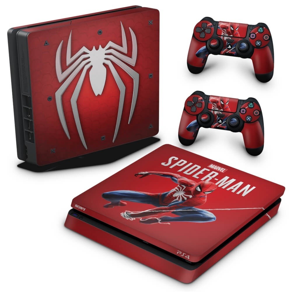 Skin PS4 Slim Adesivo - Homem Aranha Spider-Man
